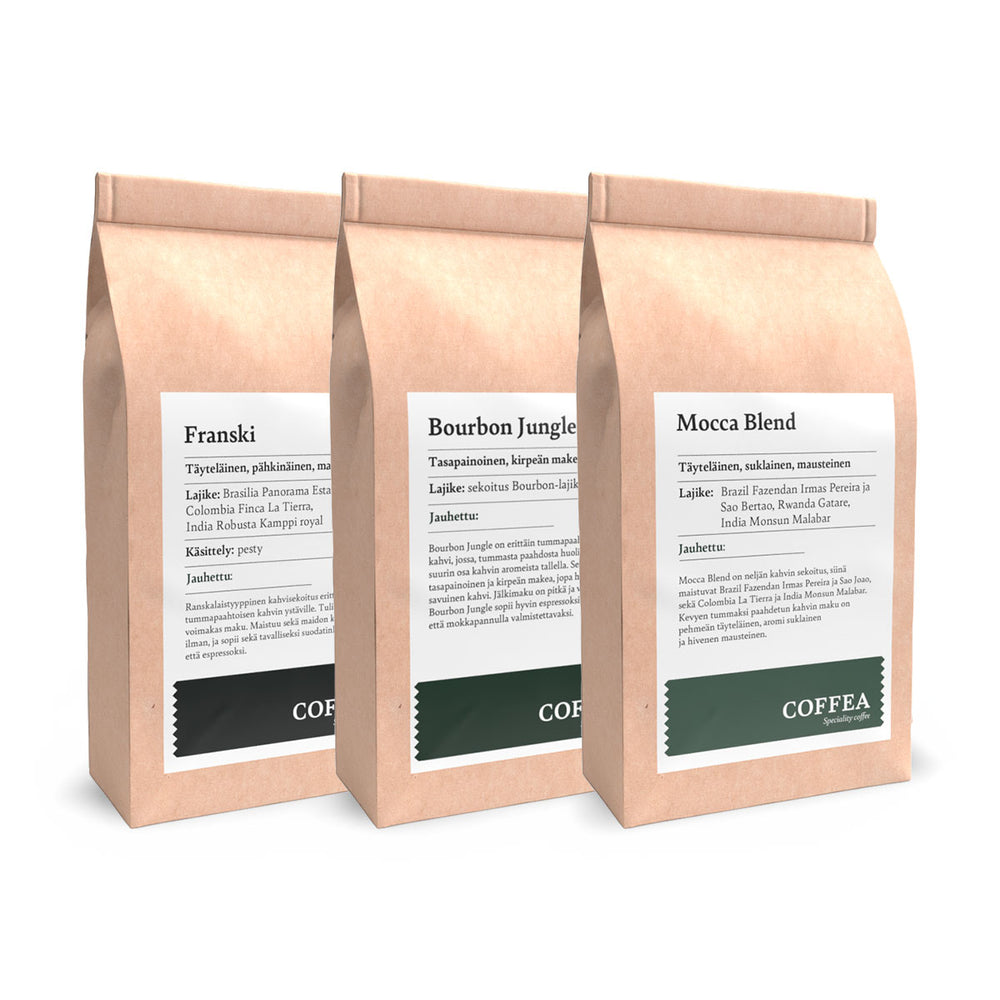 Coffea - Tummat sekoitukset 3 x 150g