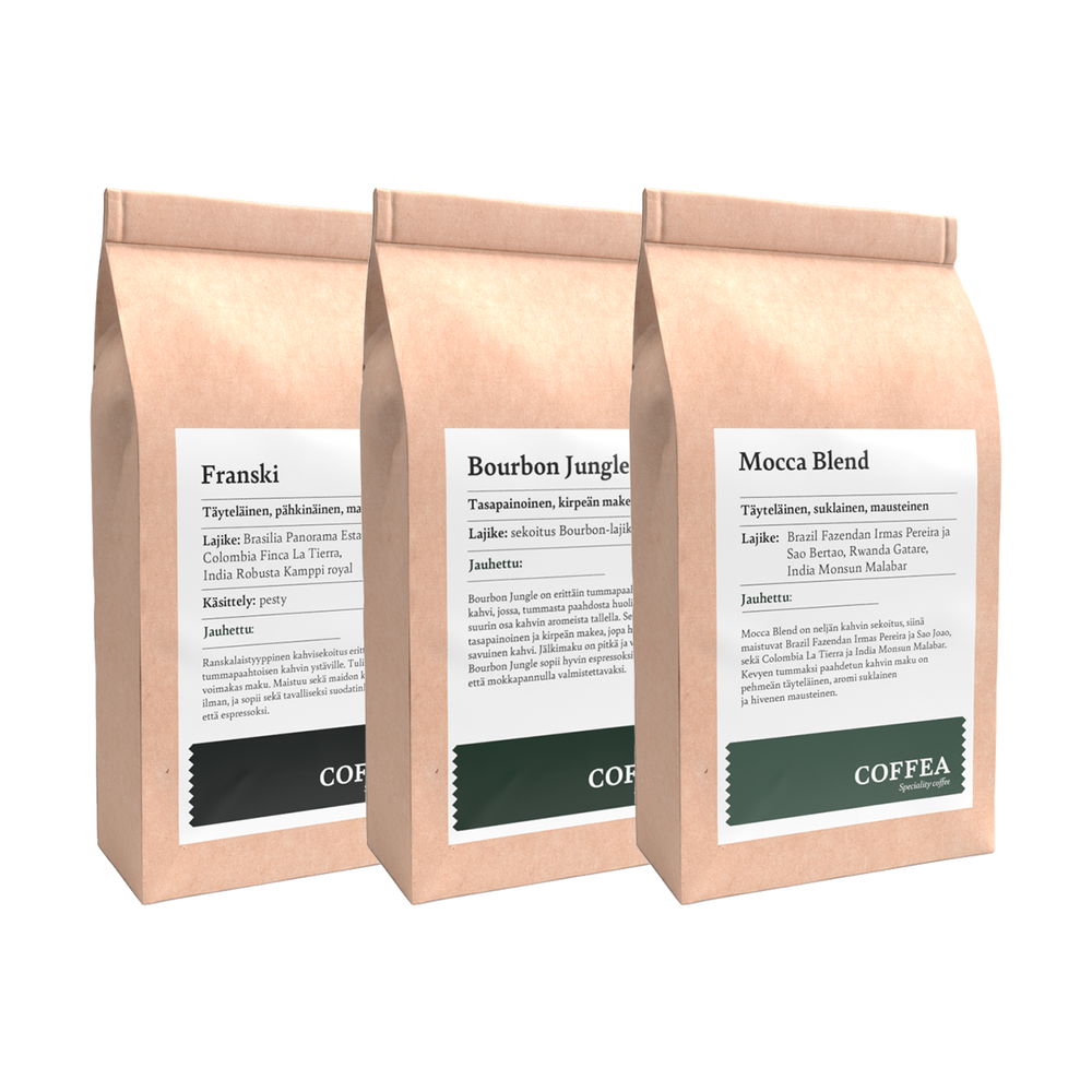 Coffea - Tummat sekoitukset 3x150g